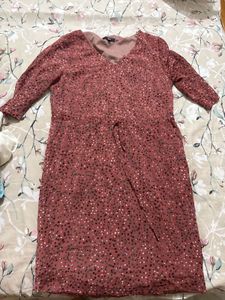 Dusty Rose Polka Dot Dress