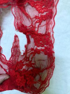 Red Lace Lingerie Bodysuit