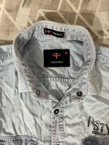 Denim Style Button-Down Shirt