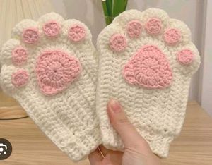 Crochet Paw 🐾 Gloves