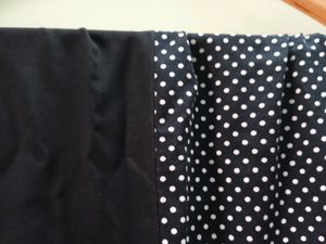 Half Black Plain &amp; Half Polka Dot Stole ⚫⚪⚫