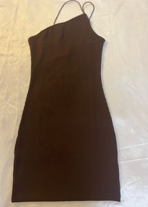 Brown One Shoulder Dress