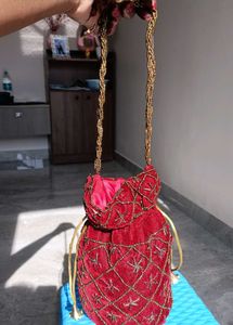 Beaded Velvet Potli Bag