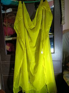 Georgette Kurti,Churidar,Dupatta Set With Sequence