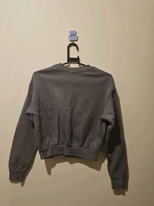 H&amp;M Cropped Printed Sweatshirt