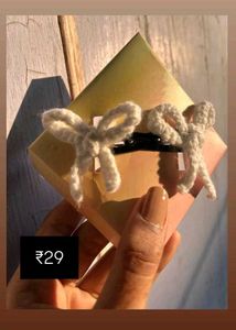 Handmade Crochet clips and clutcher