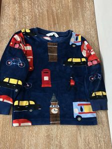 M&amp;S London Print Velour Pajama Set