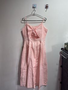 Cute Pink Gingham Sundress