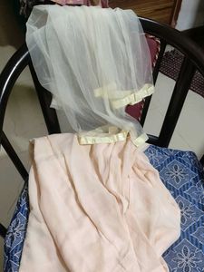Embroidered Peach Suit Set