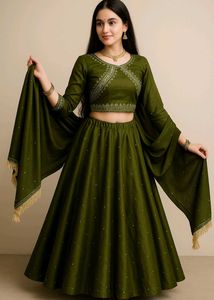 Green Lehenga Choli Set