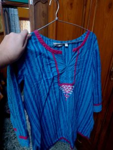 Blue Striped Kurta