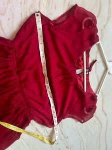 Beautiful Red Meroonish Colour Dress