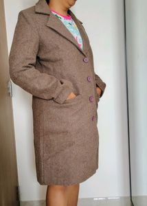 Brown Wool Blend Coat