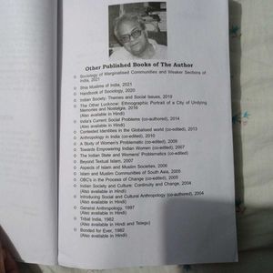 Indian Anthropology Book