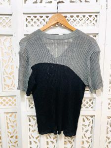 Two-Tone Knit Tee B