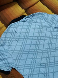 Byford By Pantaloons Men Blue Cotton Casual Tshirt