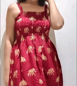 New Maroon Dress
