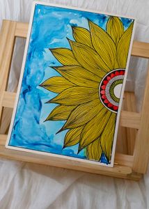 Sunflower Watercolor Art