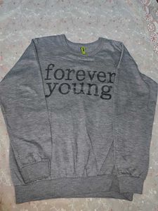 Gray 'Forever Young' Top