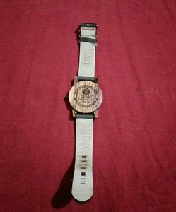 Leather Hampton Tense Wooden Watch