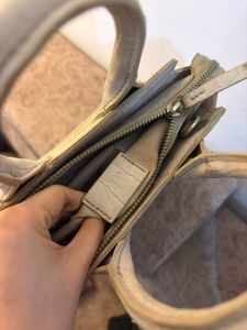 Chic Ivory Croc-Embossed Handbag