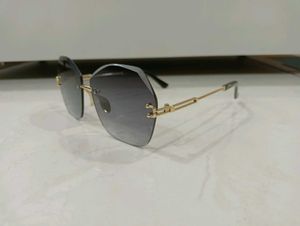Rimless Octagon Sunglasses