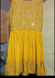 beautiful sarara set haldi wear