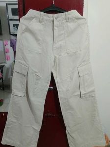 Beige Cargo Pants