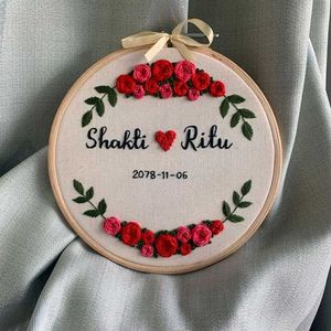 Beautiful Couple Embroidery Hoops