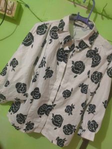 Floral Print Button-Down Shirt