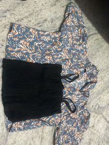 Patterned Long Sleeve Button Down Shirt