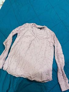 Elegant Lavender Long Sleeve Top