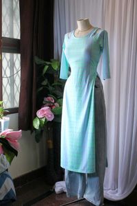 Elegant Blue &amp; Green Maxi