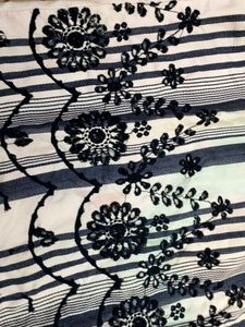Striped Embroidered Top