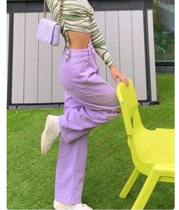 Lavender Straight Fit Denim Pants