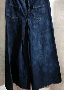 Wide Leg Denim Pants