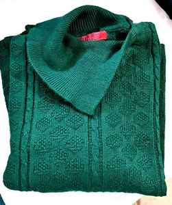 Sea Green Turtleneck Sweater