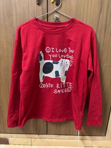 Red Cat Graphic Long Sleeve Tee