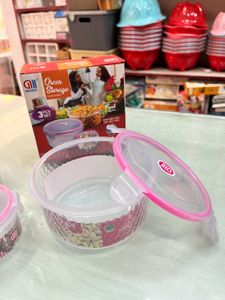 3 Pcs Round Container Set