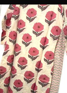 Elegant brand new floral kurta set.