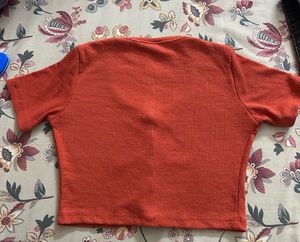Cute Rusty Orange Crop Top