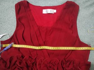 Maroon Ruffled Dress