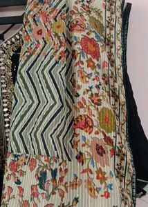 Elegant Black suit with digital print dupatta ,🤌