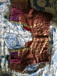 Used PurpleColor Silk Stitched Blouse