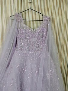 Lavender Mesh Gown
