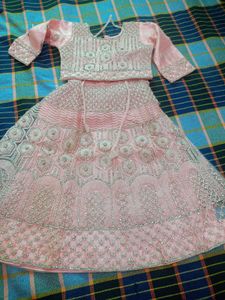 Net Chanderi Lehenga Choli And Dupatta Pattern