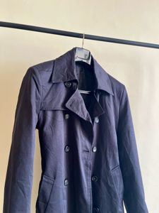 Black Long Coat With Belt