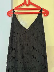 Cotton Black Dress Size M