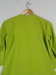 Global Desi Green with Blue Prints  Kurtis(Women&#39;s)