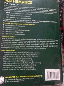 Std 9th RD SHARMA 2023 EDITION MATHS